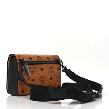 MCM Visetos Monogram Mini Aren Camera Bag Cognac 3 of 10