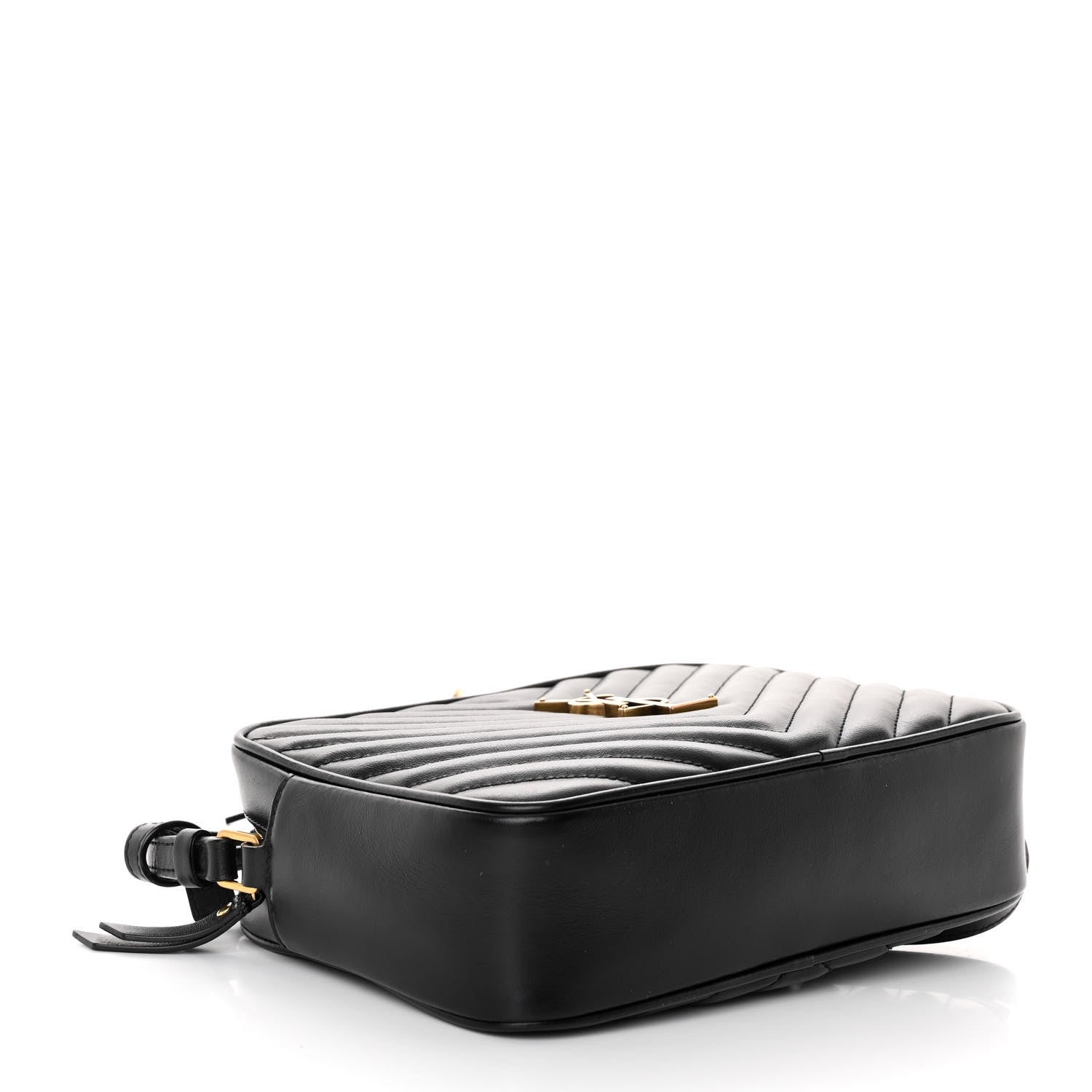 Saint Laurent Calfskin Matelasse Monogram Lou Camera Bag Black 4 of 9