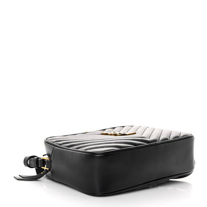 Saint Laurent Calfskin Matelasse Monogram Lou Camera Bag Black 4 of 9