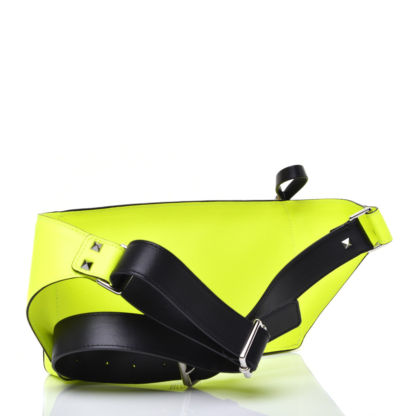 Calfskin VLTN Belt Bag Fluo Yellow