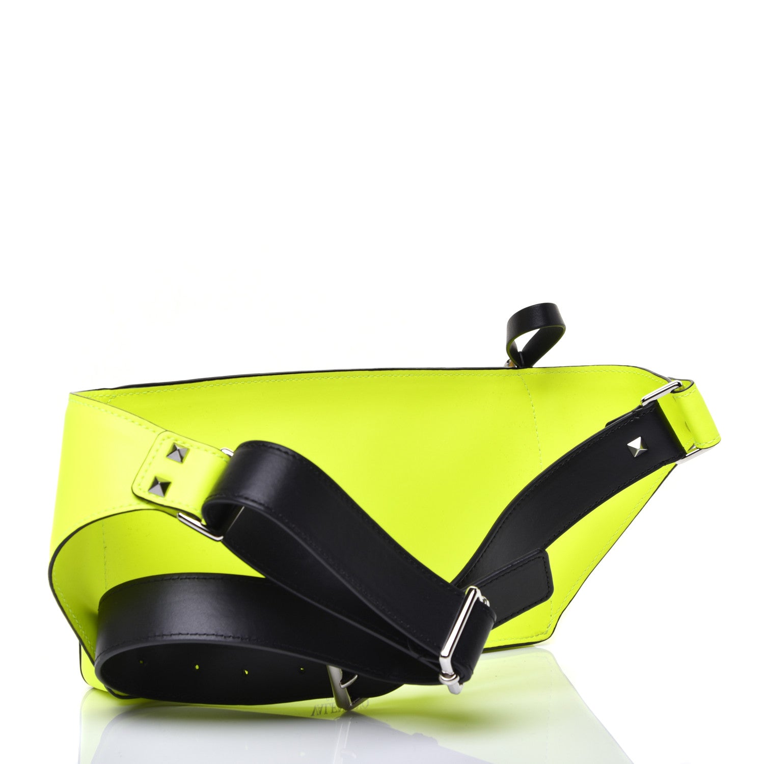 Valentino Garavani Calfskin VLTN Belt Bag Fluo Yellow 3 of 9