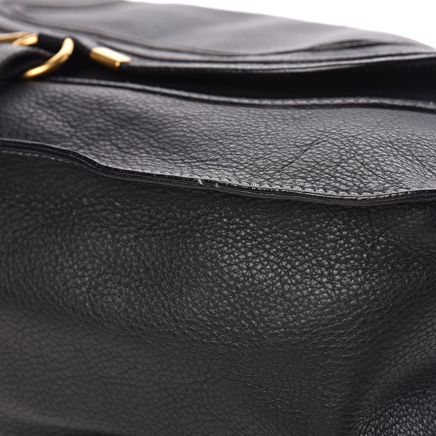 Calfskin Large Marcie Satchel Black