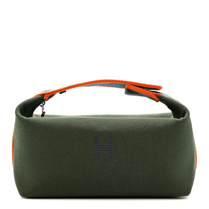 Hermes Canvas Small Bride-A-Brac Pouch Vert Foret 1 of 7
