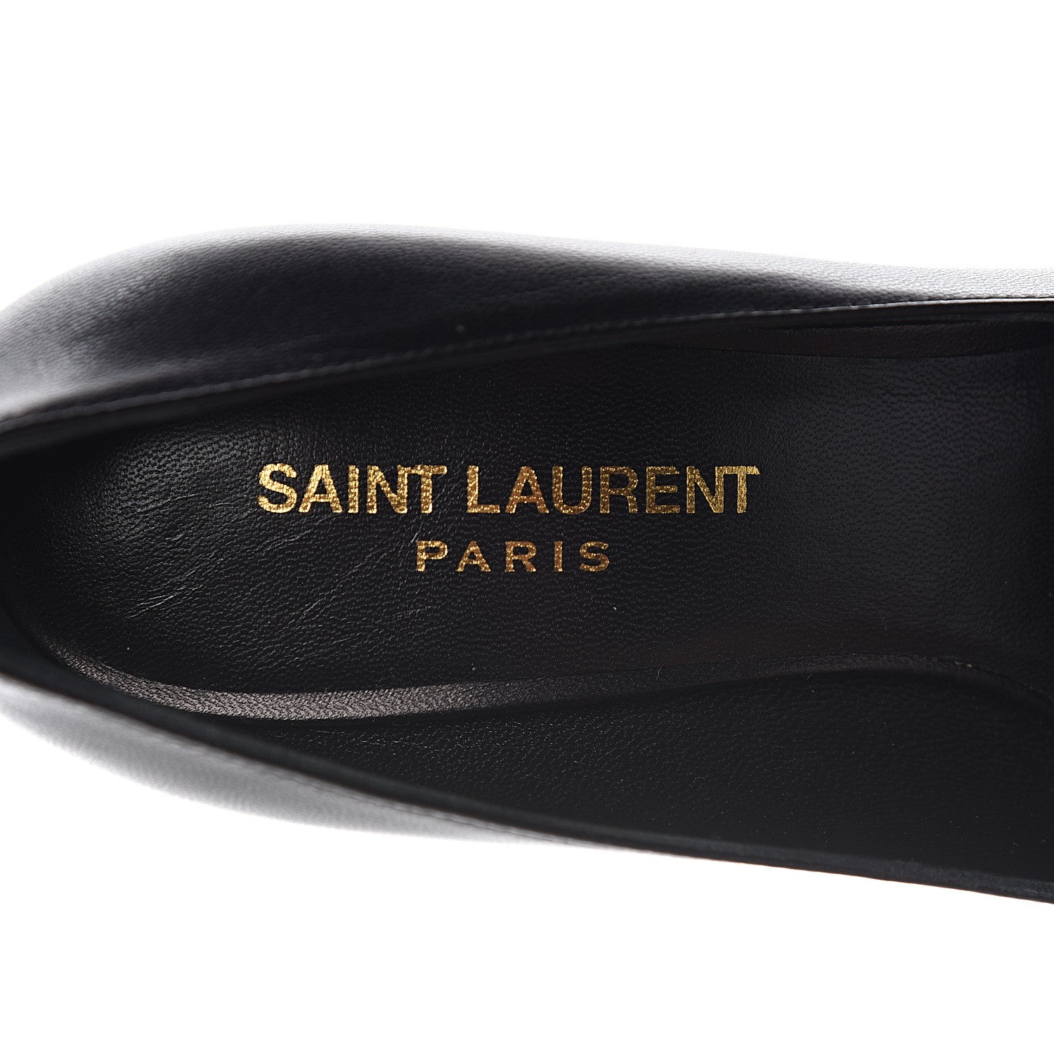 Saint Laurent Calfskin Classic Paris 80 Skinny Pumps 35 Black 7 of 9