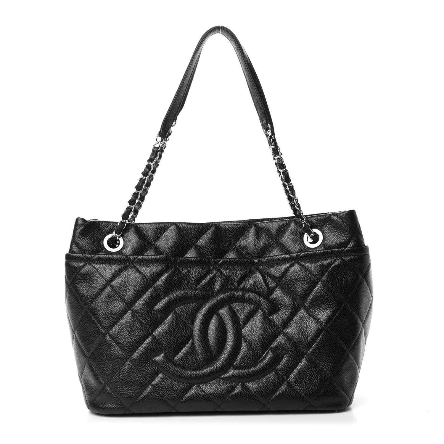 Chanel Caviar Quilted CC Timeless Soft Tote Black 1 of 11