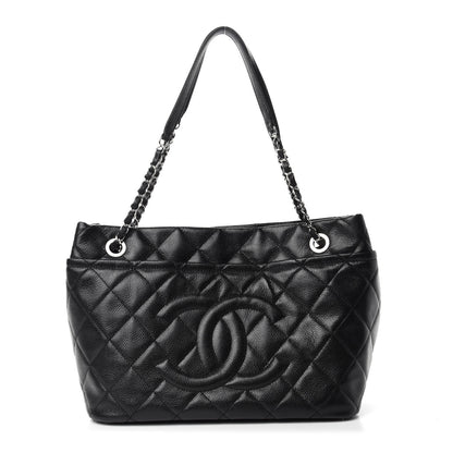 Chanel Caviar Quilted CC Timeless Soft Tote Black 1 of 11