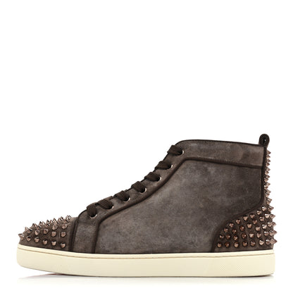 Christian Louboutin Mens Suede Lou Spikes Flat Sneakers 43 Castor Africa 1 of 12