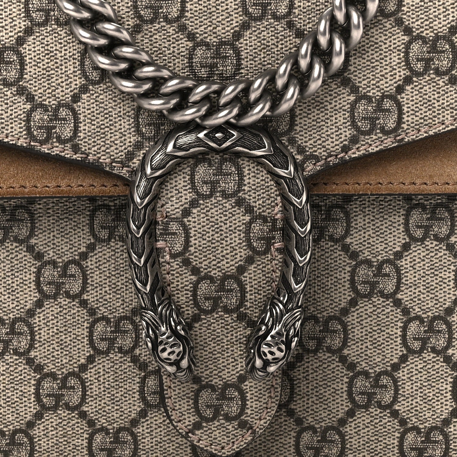 Gucci GG Supreme Monogram Mini Dionysus Shoulder Bag Taupe 8 of 11