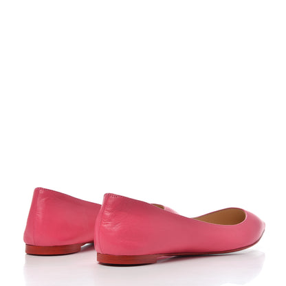 Christian Louboutin Shiny Nappa Ballalla Flats 37.5 Darling 4 of 16