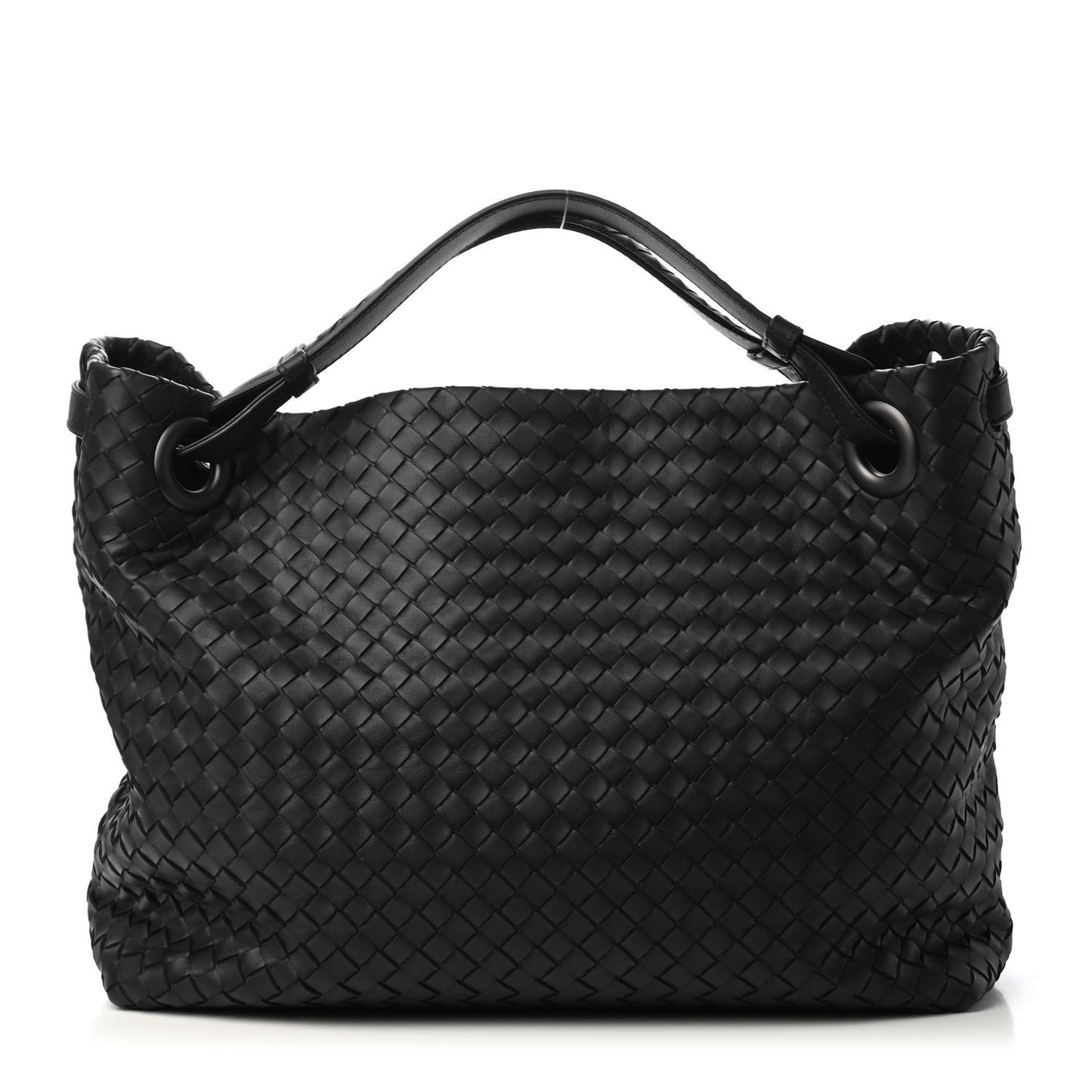 Nappa Intrecciato Medium Garda Bag Black