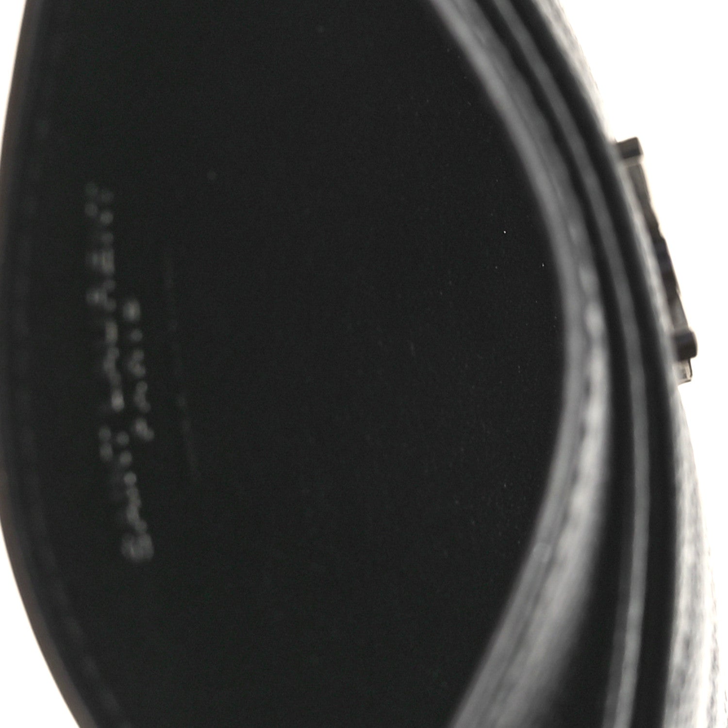 Saint Laurent Grain De Poudre Matelasse Chevron Monogram Credit Card Case Black 5 of 8