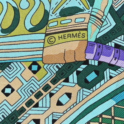 Hermes Silk Voyage En Etoffes Scarf 90 5 of 5