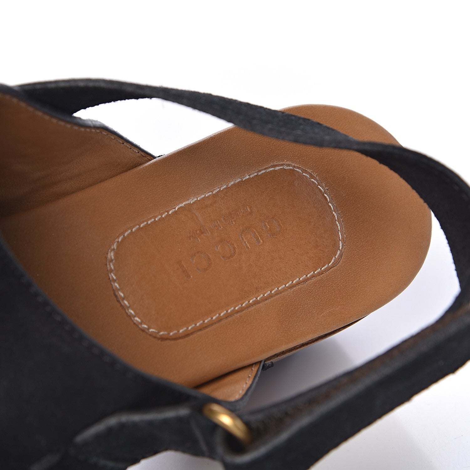 Gucci Suede Horsebit Amstel Slingback Clogs 38.5 Black 10 of 17