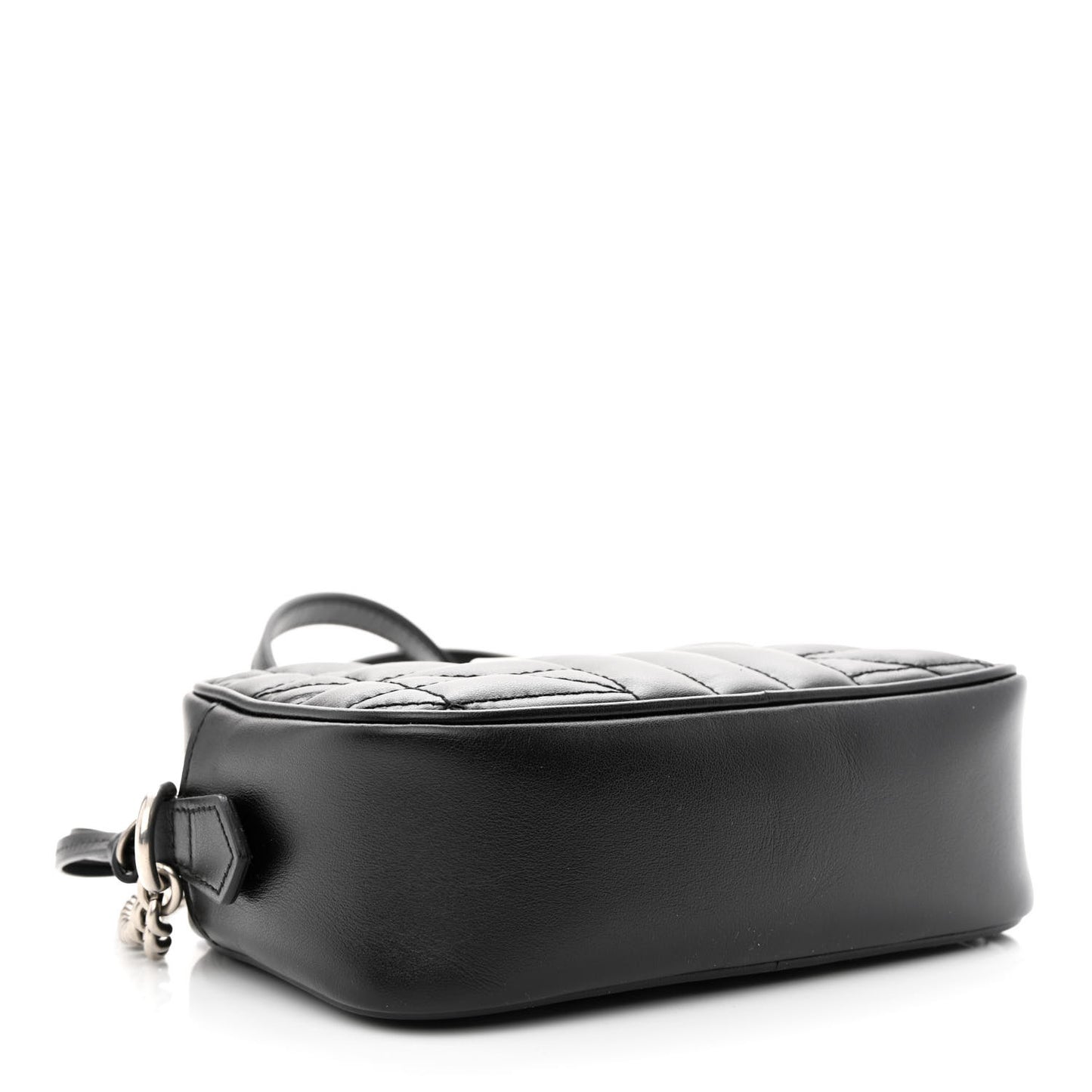 Calfskin Matelasse Aria Mini GG Marmont Chain Shoulder Bag Black