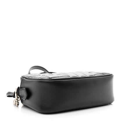 Gucci Calfskin Matelasse Aria Mini GG Marmont Chain Shoulder Bag Black 4 of 10