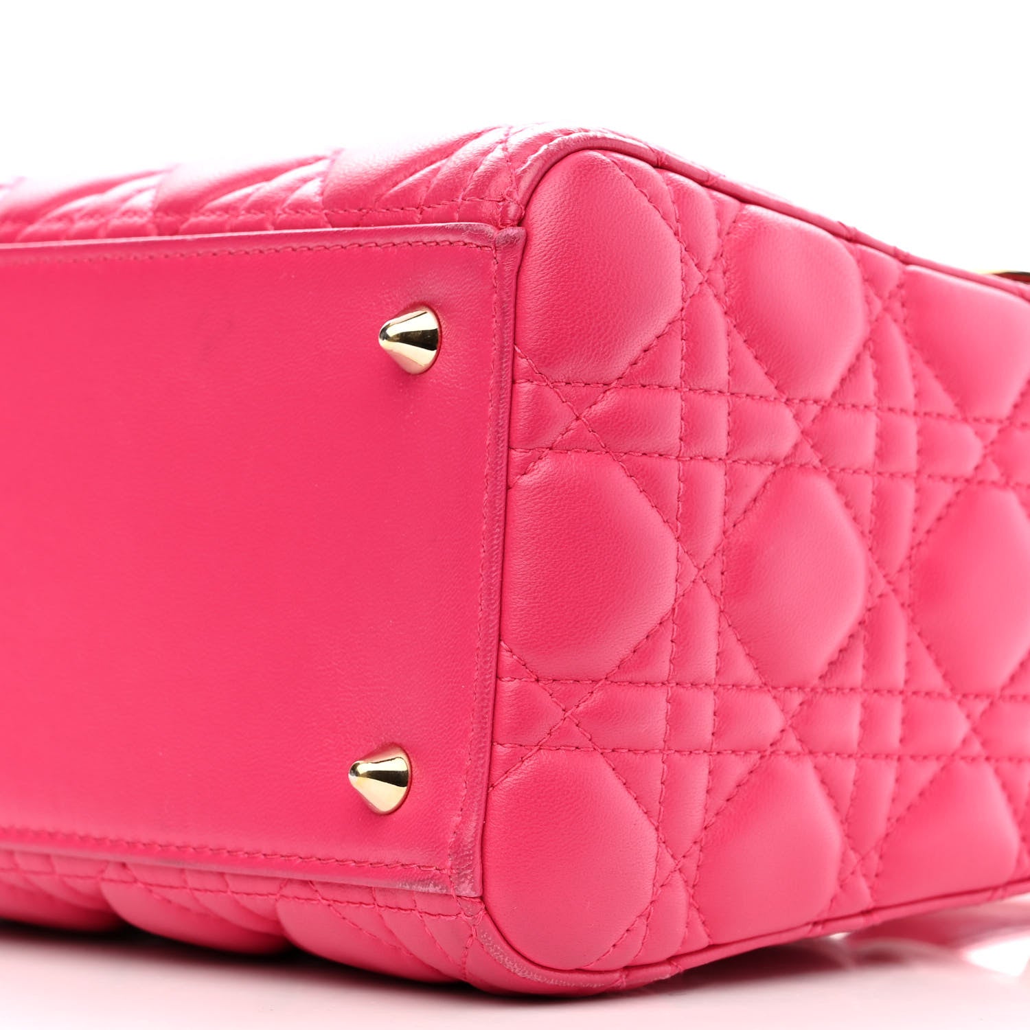 Christian Dior Lambskin Cannage Medium Lady Dior Pink 10 of 16