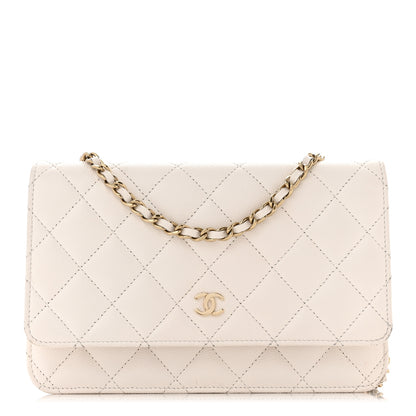 Chanel Caviar Quilted Wallet On Chain WOC White 1 of 14