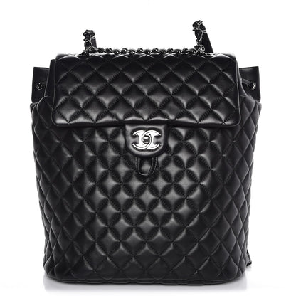 Chanel Lambskin Quilted Large Urban Spirit Backpack Black 1 of 7