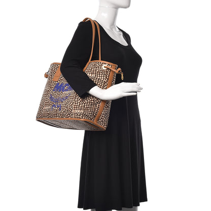 MCM Visetos Medium Liz Reversible Shopper Tote Cognac 2 of 15