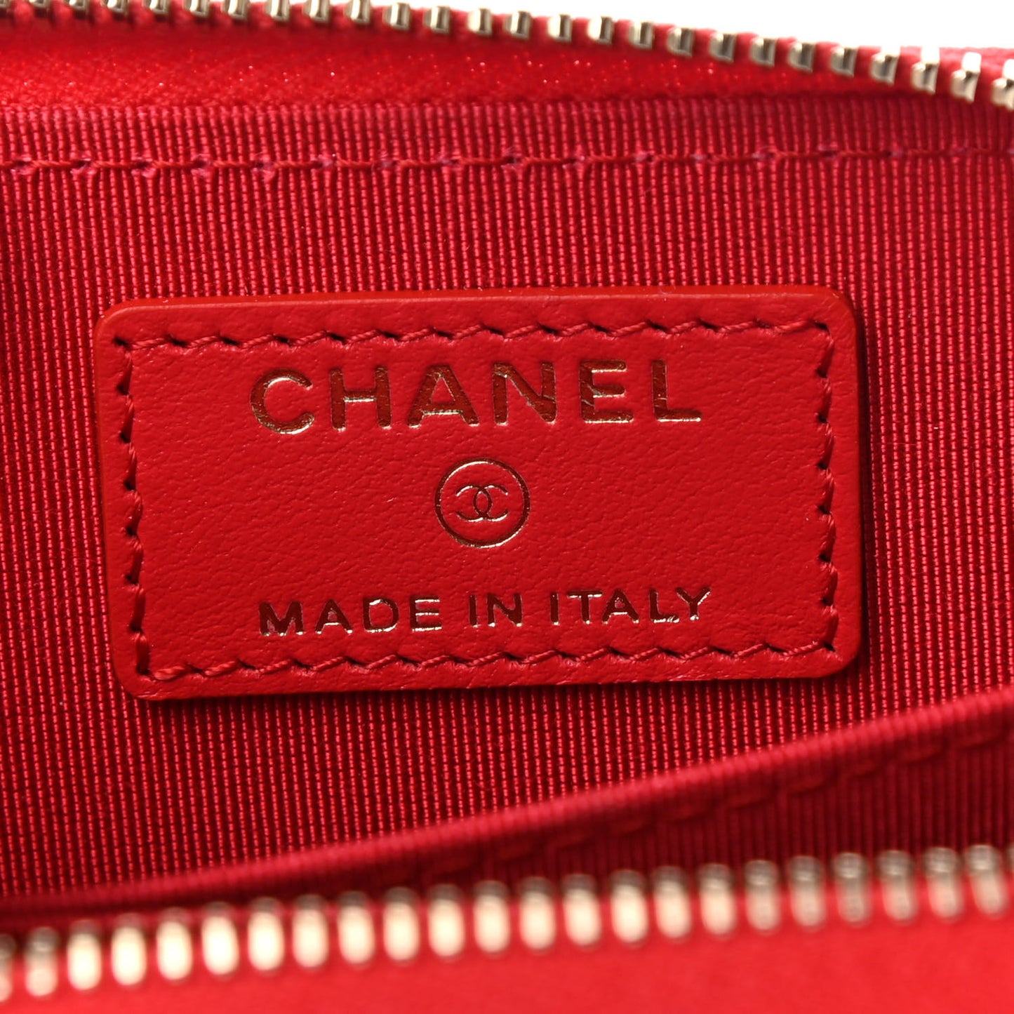 Caviar Quilted Zip Coin Purse Red
