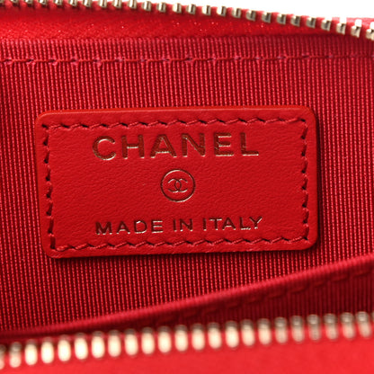 Chanel Caviar Quilted Zip Coin Purse Red 6 of 7