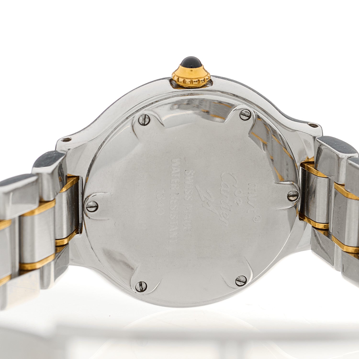 Cartier Stainless Steel 18K Yellow Gold 28mm Must de 21 Quartz Watch 4 of 4