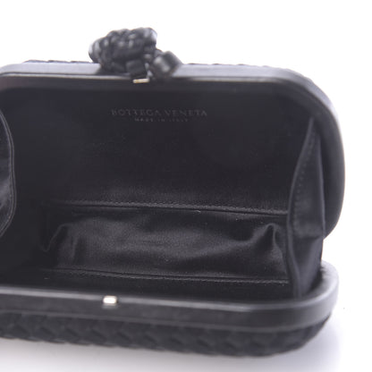 Bottega Veneta Satin Intreccio Impero Knot Clutch Black 5 of 8