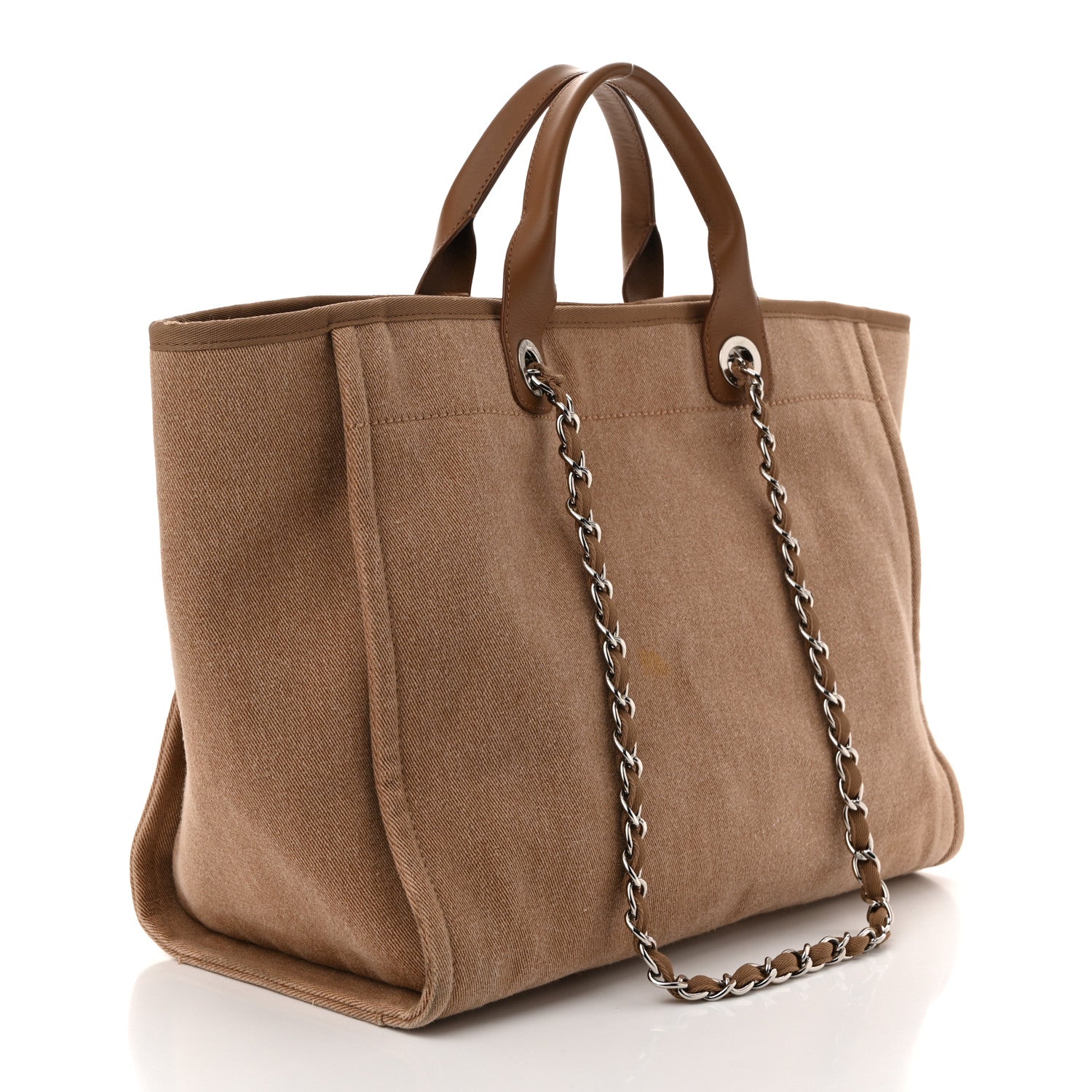 Chanel Canvas Sequin Medium Deauville Tote Ecru 3 of 14