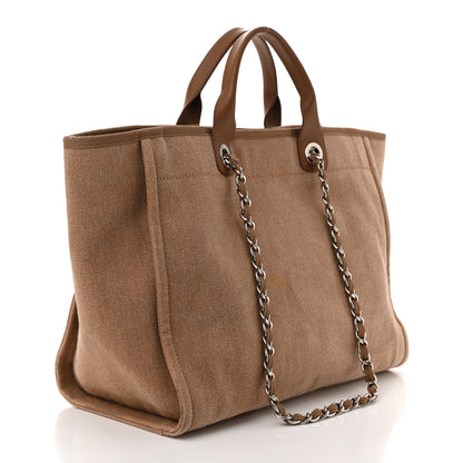 Chanel Canvas Sequin Medium Deauville Tote Ecru 3 of 14