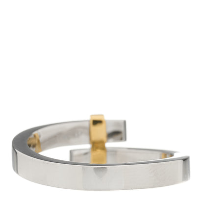 Tiffany 18K Yellow Gold Platinum Diamond Edge Bypass Ring 62 10 4 of 5