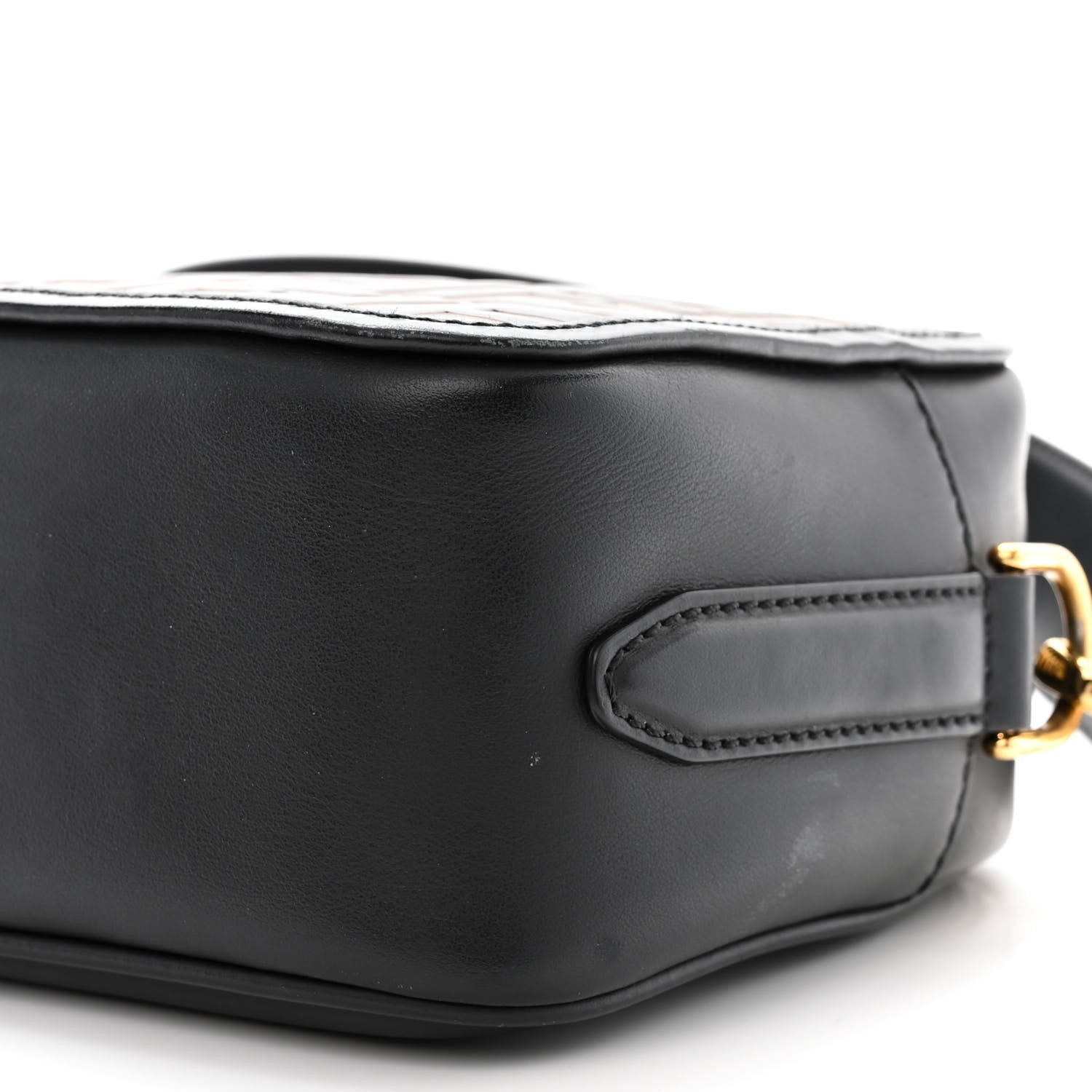 Fendi Vitello Century F is Fendi Bi-Color FF 1974 Embossed Camera Case Maya Black 11 of 17