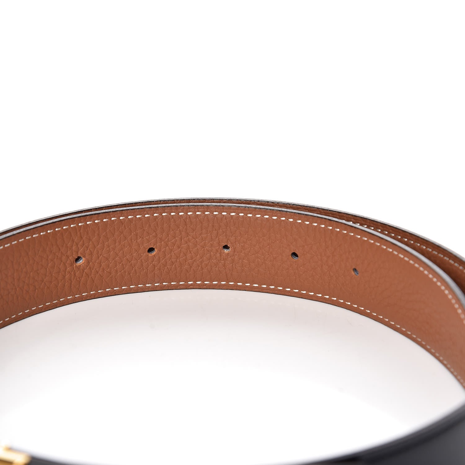Hermes Box Togo 32mm H Belt 90 Black Gold 5 of 7