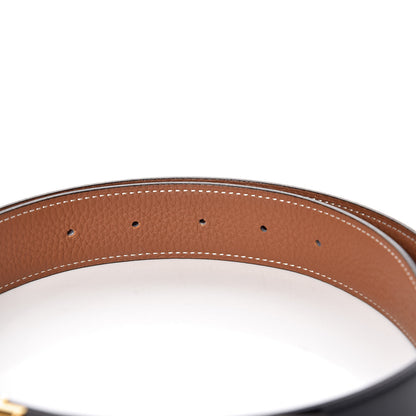 Hermes Box Togo 32mm H Belt 90 Black Gold 5 of 7