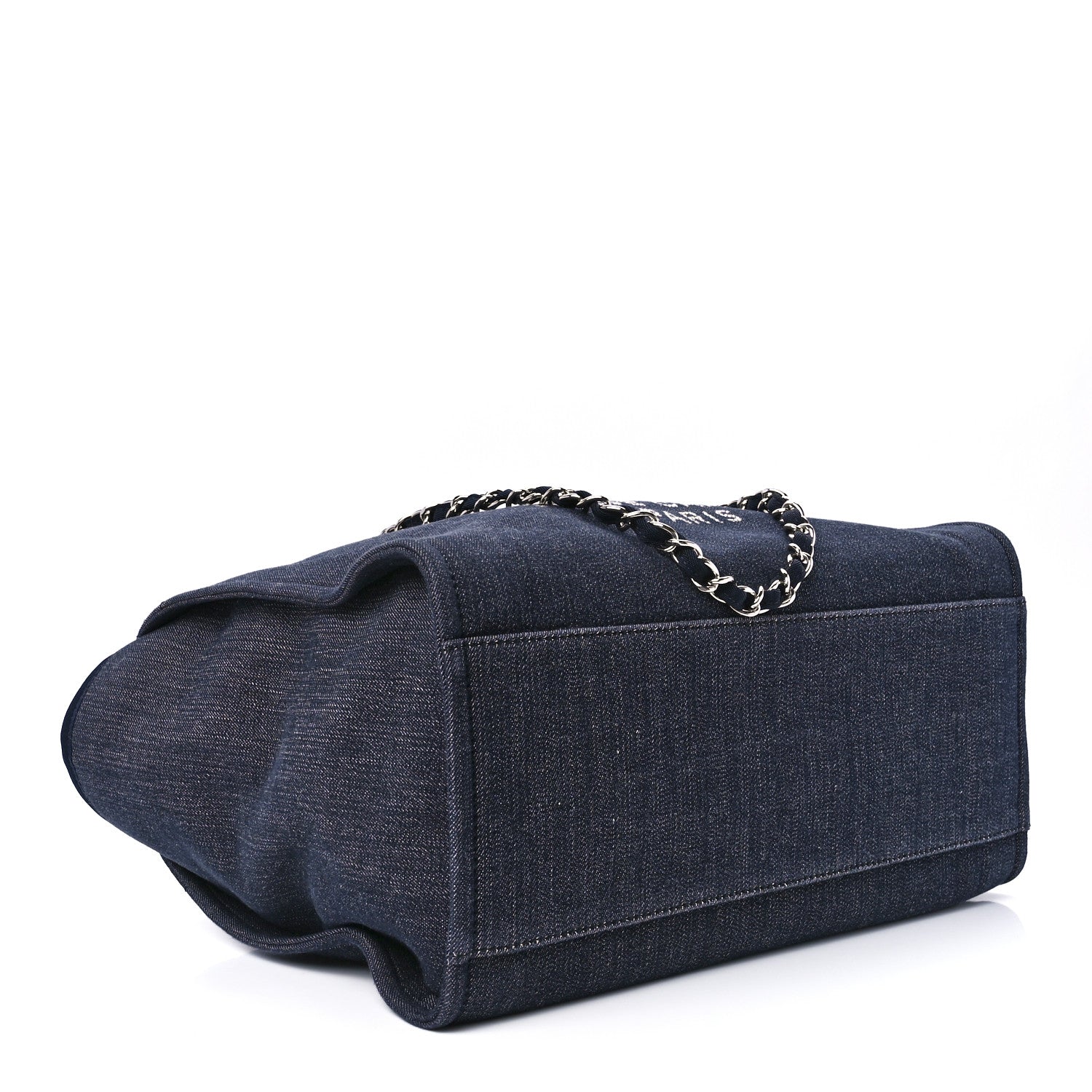 Chanel Denim Medium Deauville Tote Dark Blue 4 of 11
