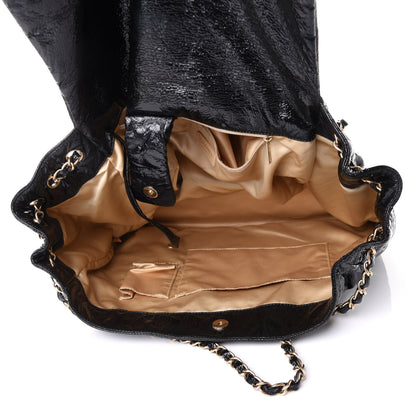 Chanel Vinyl XXL Rock and Chain Flap Black 5 of 10