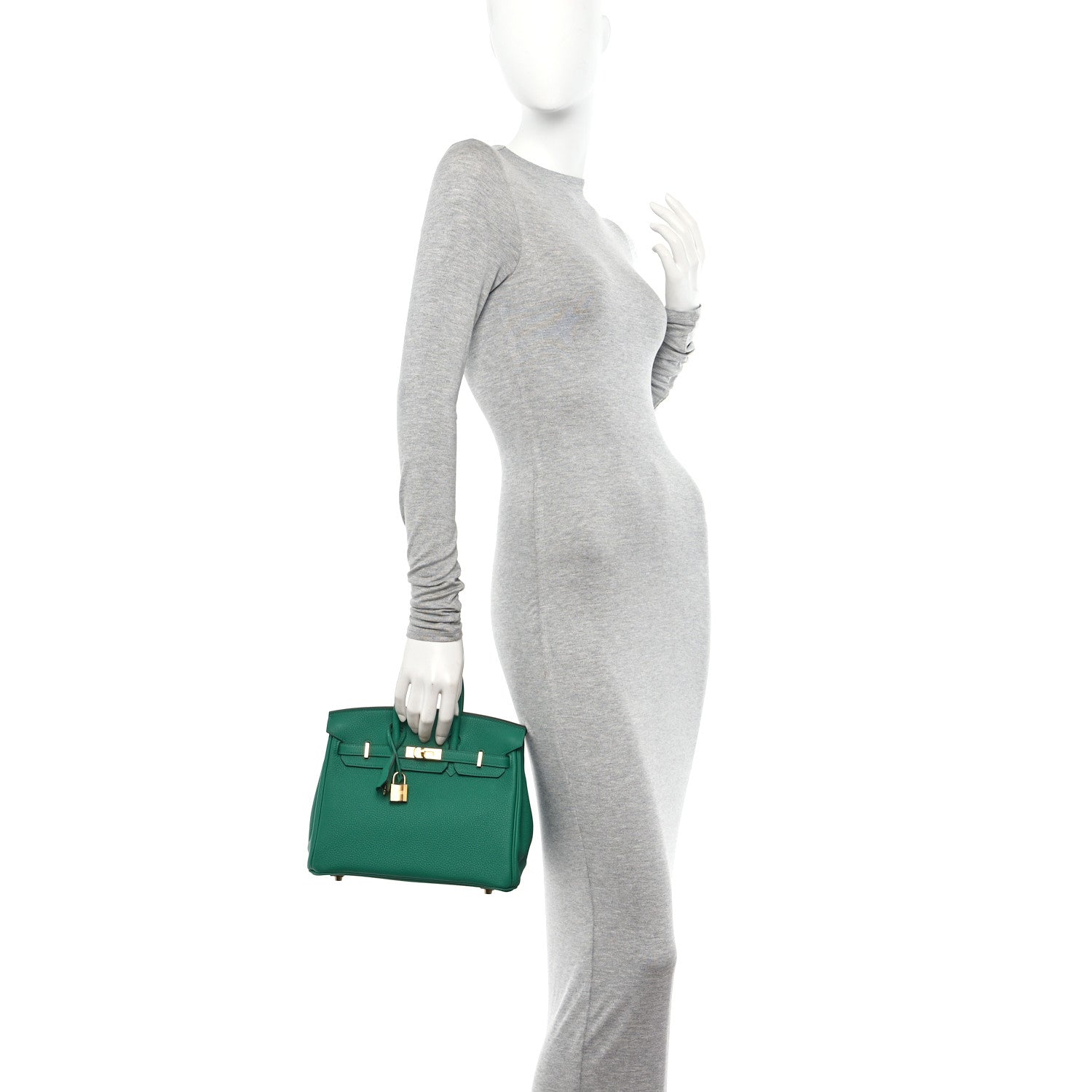 Hermes Togo Birkin 25 Vert Vertigo 2 of 13