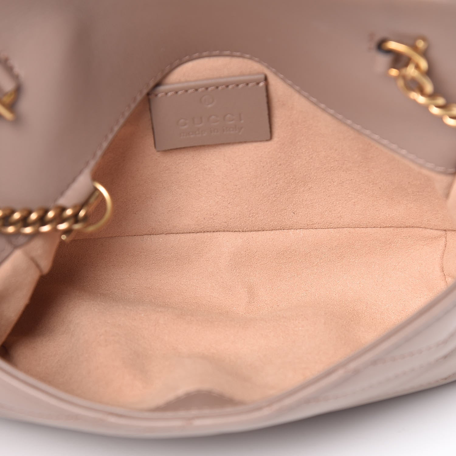 Gucci Calfskin Matelasse Super Mini GG Marmont Shoulder Bag Porcelain Rose 7 of 10