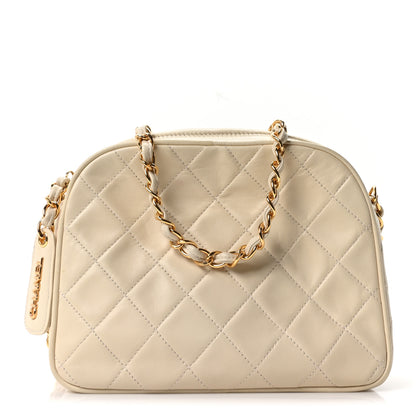 Chanel Lambskin Quilted CC Camera Case White 1 of 11