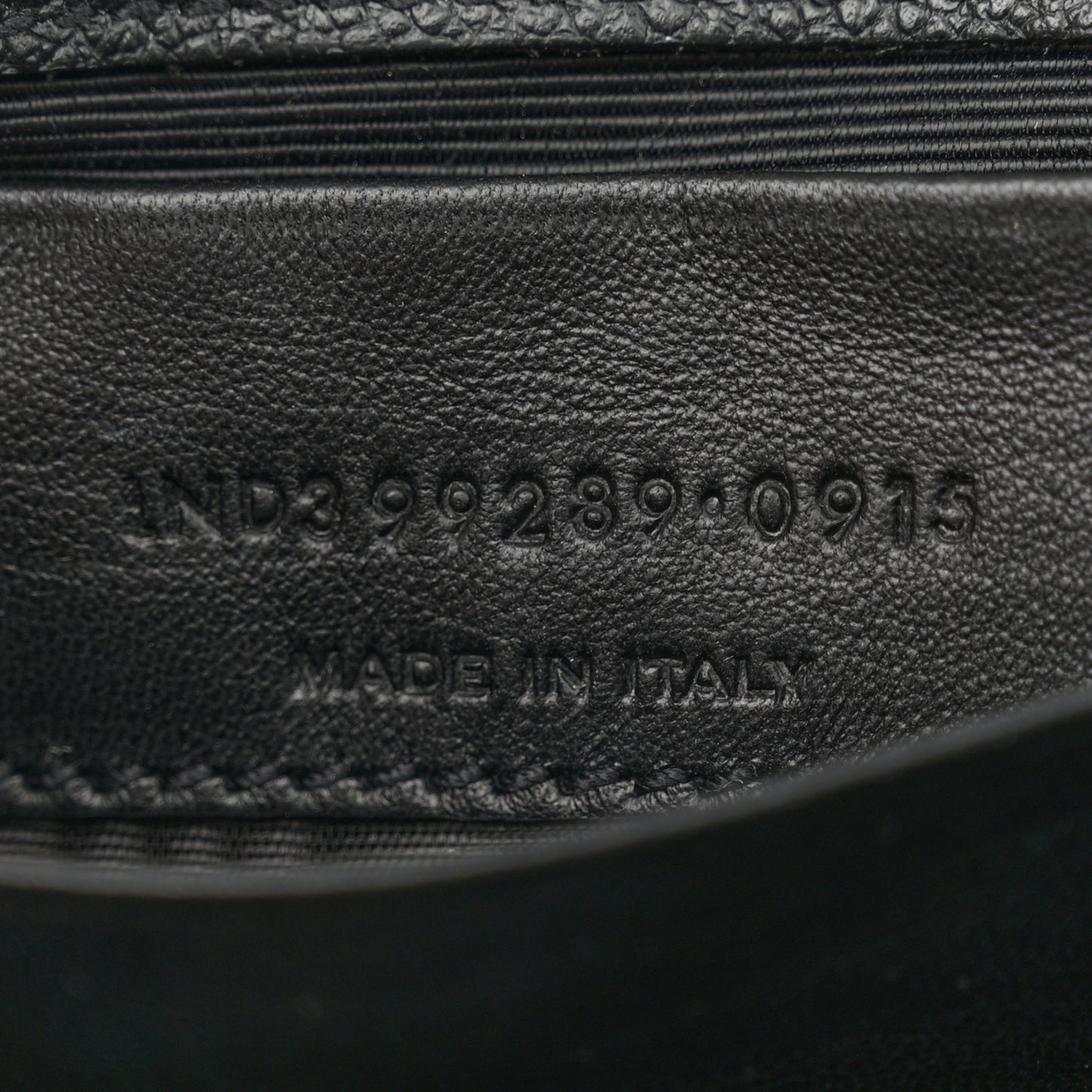 Grained Calfskin Matelasse Chevron Classic Monogram Baby Chain Bag Black