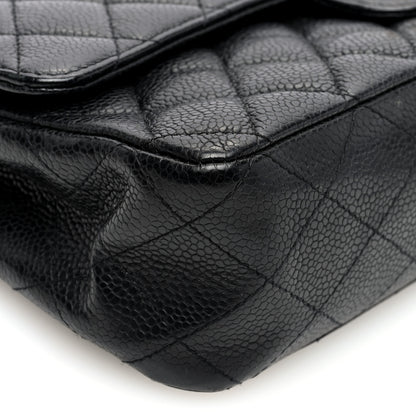 Chanel Caviar Quilted Medium Double Flap Black 9 of 10
