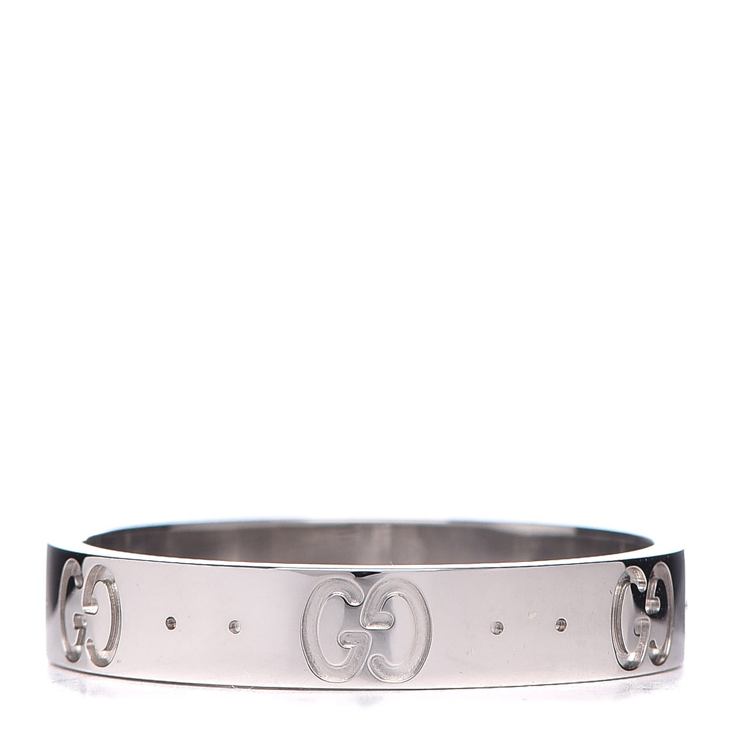 18K White Gold 4mm Icon Thin Band Ring 59 8.75