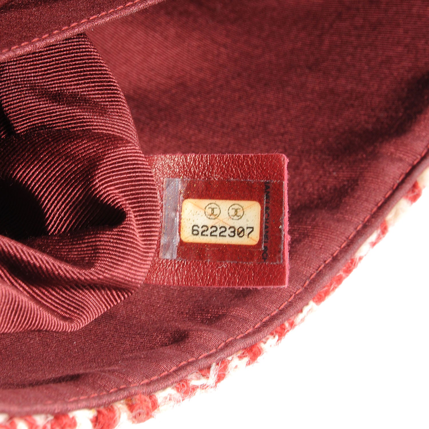 Chanel Chevron Tweed Medium Flap Red White 8 of 8