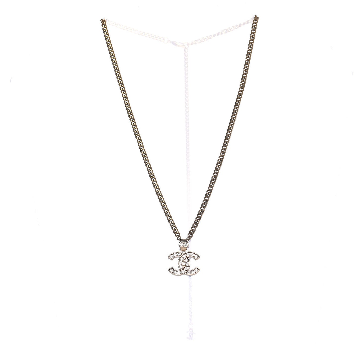 Crystal CC Necklace Gold