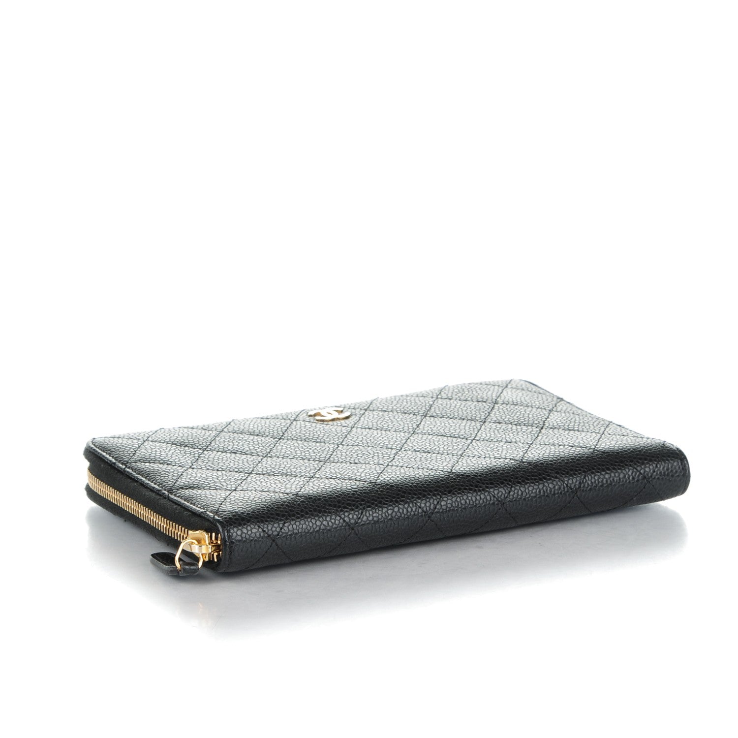 Chanel Caviar Quilted Large Zip Around Organizer Wallet Black 4 of 8