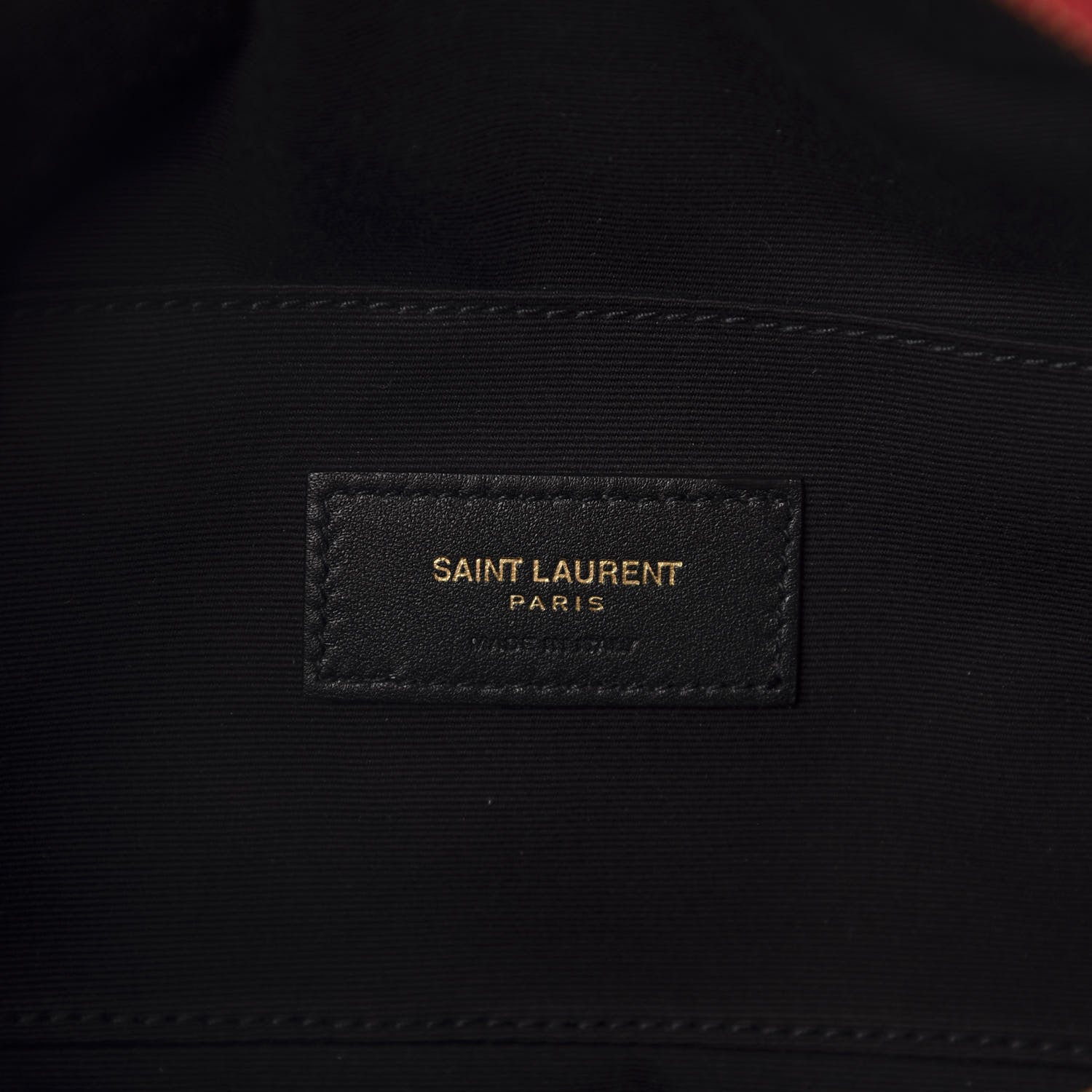 Saint Laurent Grain De Poudre Monogram Belt Bag Rouge Eros 8 of 10