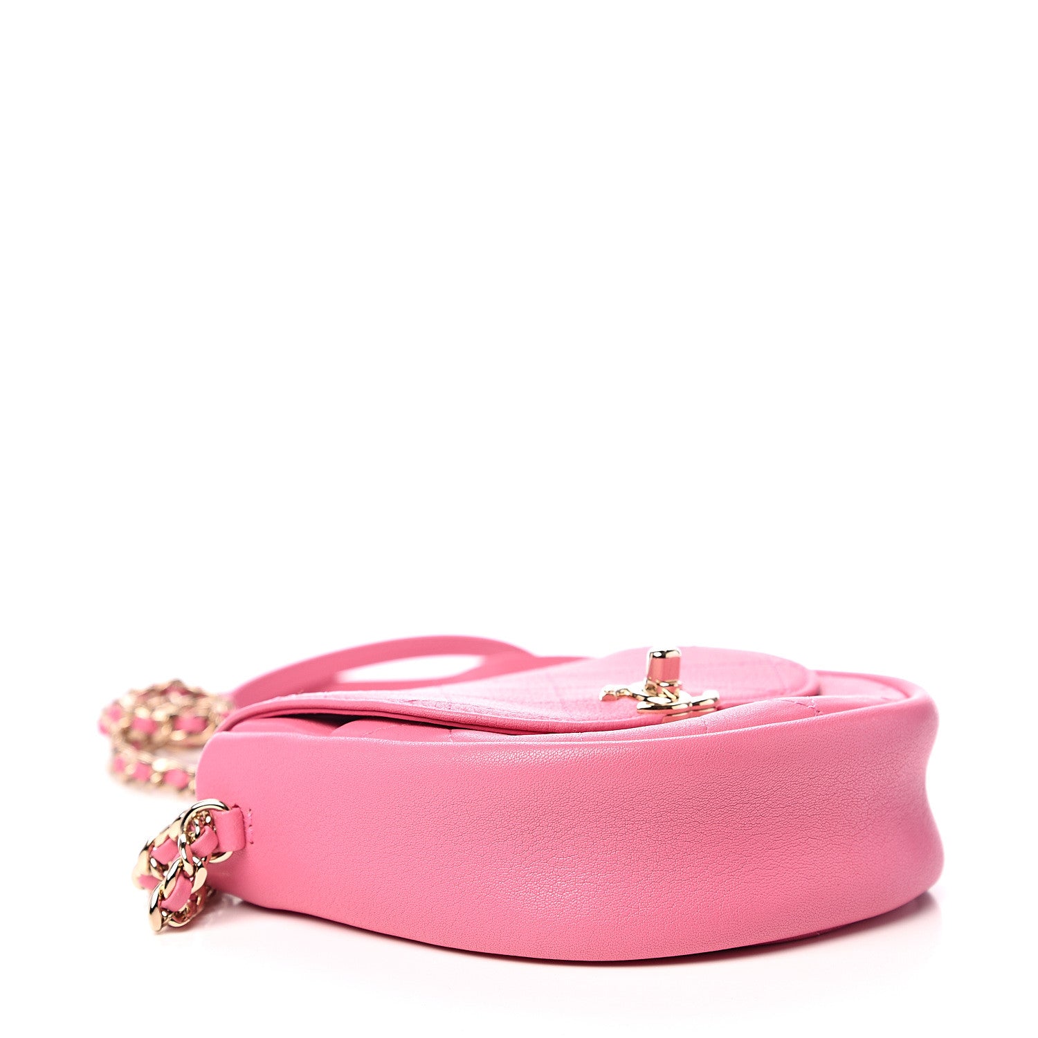 Chanel Goatskin Stitched Casual Trip Messenger Flap Pink 3 of 9