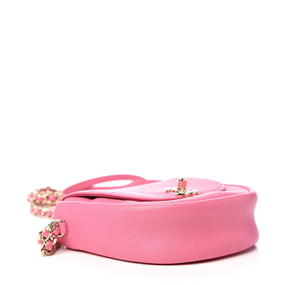 Chanel Goatskin Stitched Casual Trip Messenger Flap Pink 3 of 9