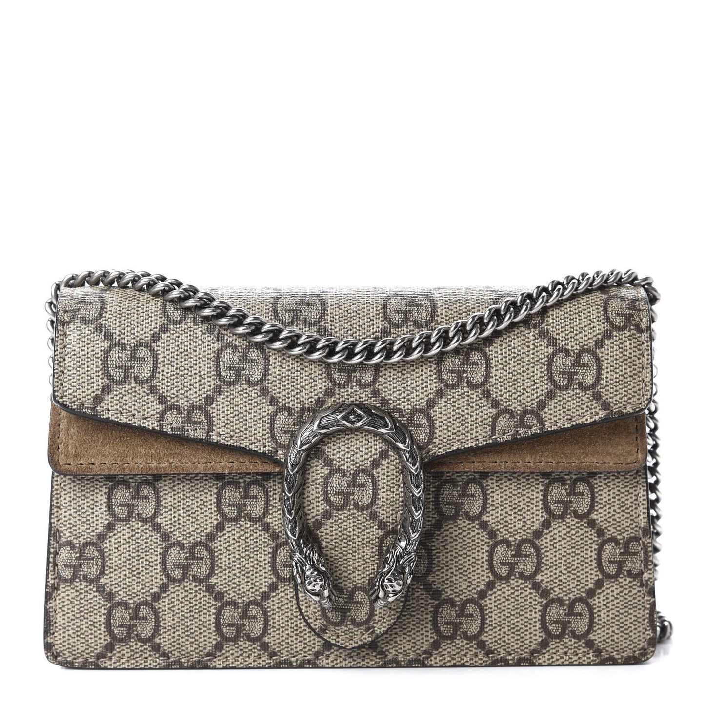 GG Supreme Monogram Super Mini Dionysus Shoulder Bag Taupe
