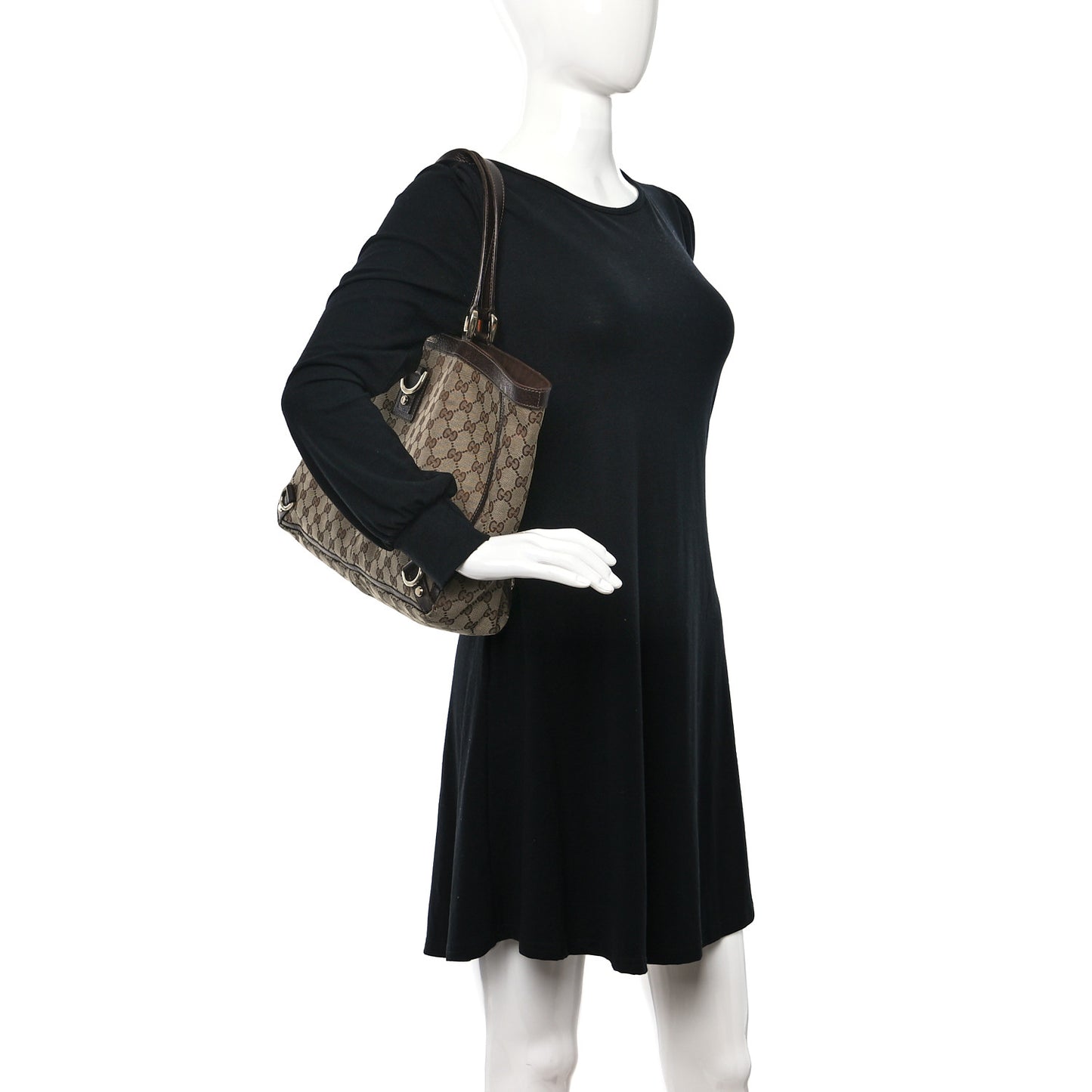 Monogram Large Abbey Tote Dark Brown