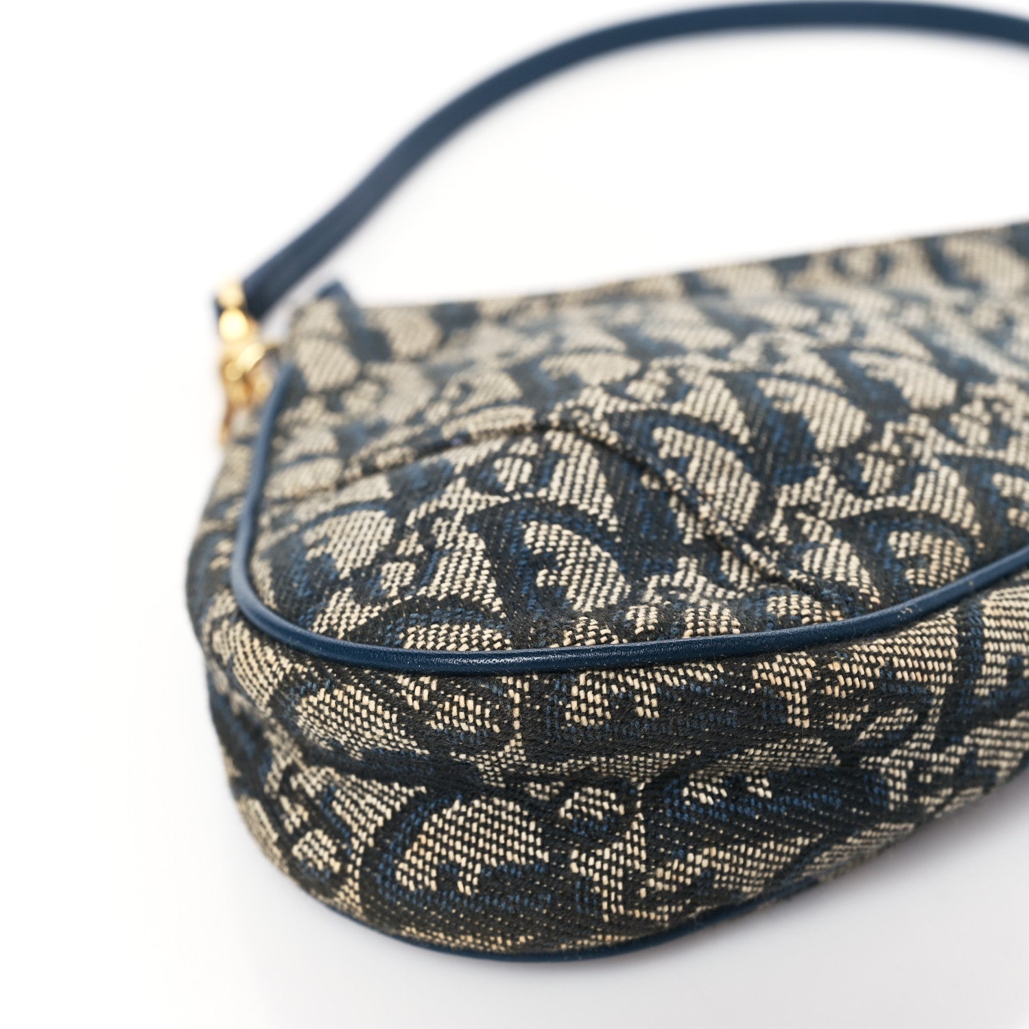 Christian Dior Monogram Mini Saddle Pochette Navy 8 of 9